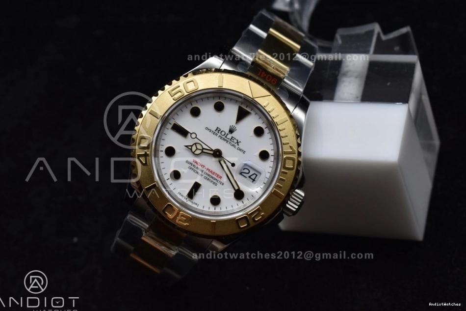 Best YG Dial 116623 White Reliable 1202 GMF Edition SS Plated YG SA Yacht-Master Bracelet on 1013